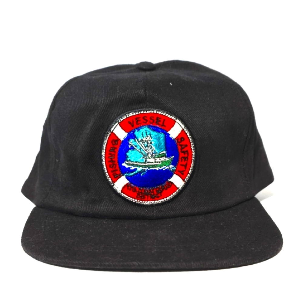 Black Fishing Vessel Safety Hat